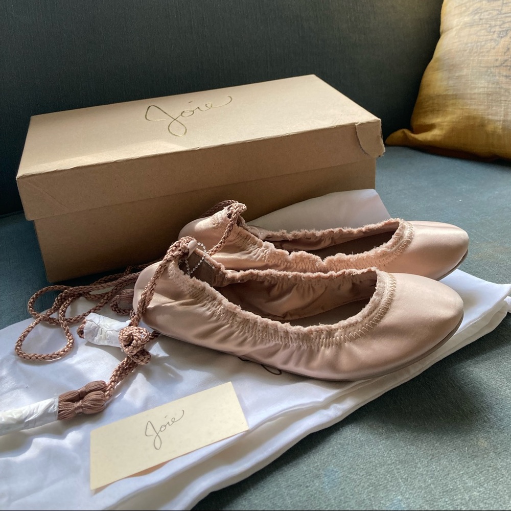 Joie Antique pink satin ballet flats size 35